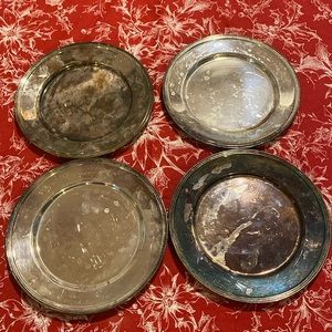 Vtg FB Rogers 6” Silver Plated Dessert Plates